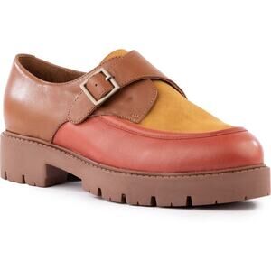 Seychelles Catch Me Monk Strap tan  Loafer  size 8